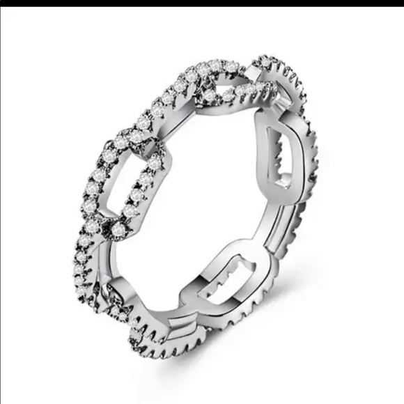 New Women’s 925 Silver Beautiful Diamond Eternity Ring - Picture 5 of 8